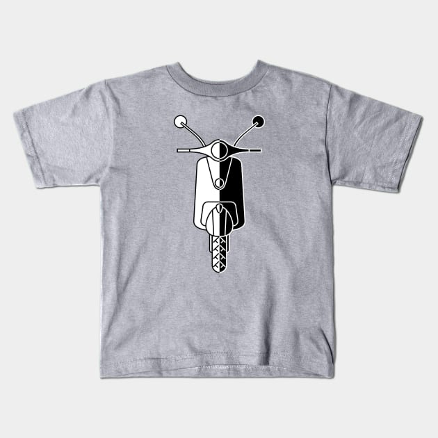 2Tone Scooter Kids T-Shirt by Skatee